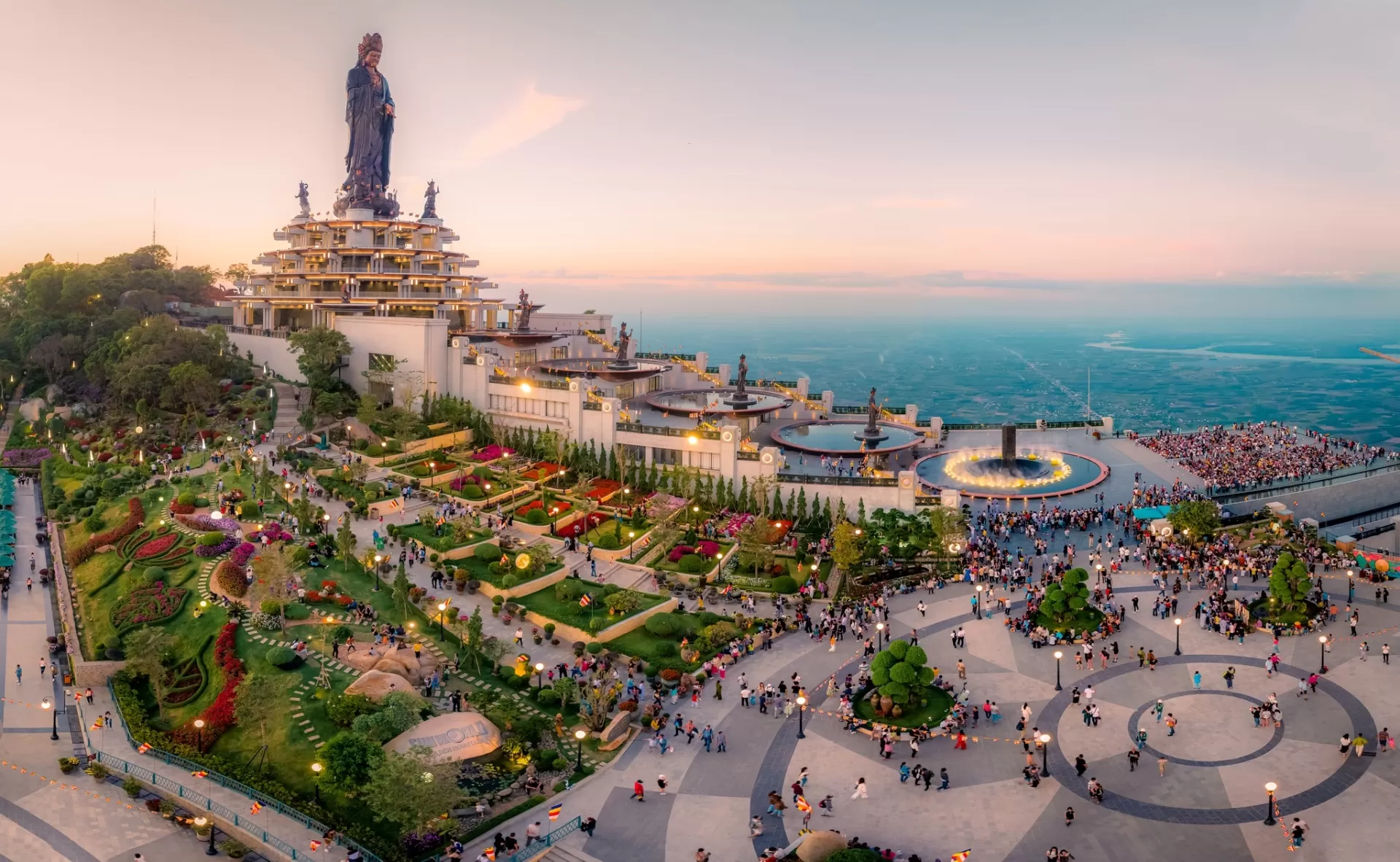 CAO DAI HOLY SEE - BLACK VIRGIN MOUNTAIN FROM HO CHI MINH CITY