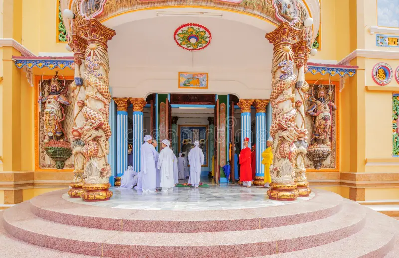 CAO DAI HOLY SEE - BLACK VIRGIN MOUNTAIN FROM HO CHI MINH CITY
