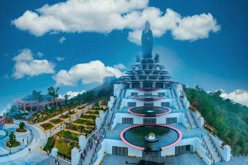 CAO DAI HOLY SEE - BLACK VIRGIN MOUNTAIN FROM HO CHI MINH CITY