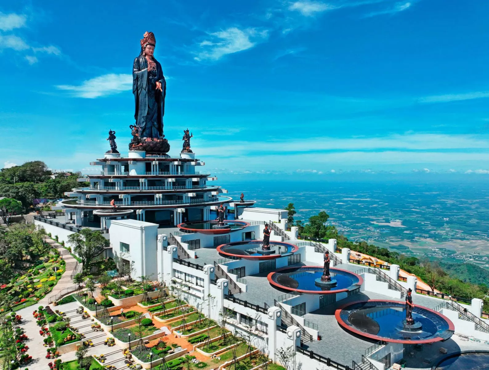 CAO DAI HOLY SEE - BLACK VIRGIN MOUNTAIN FROM HO CHI MINH CITY